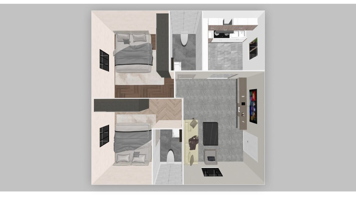 2 BHK – 625 Sqft
